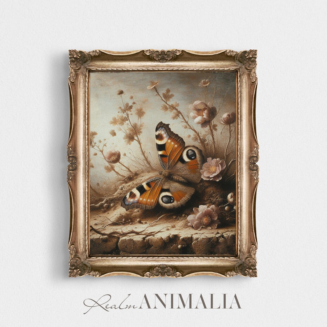 Butterfly Vintage Art Print, Floral Botanical Decor - Image 4