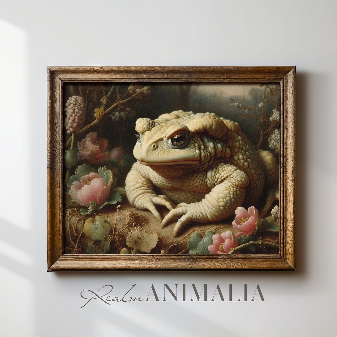 Vintage Toad Print, Cottagecore Botanical Animal Art Print - Image 4