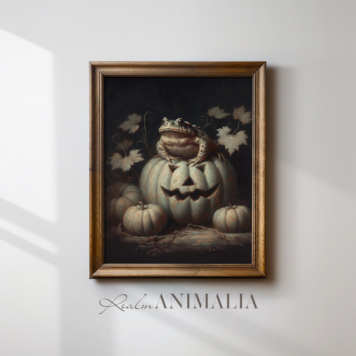 Toad On Jack O Lantern Art Print, Vintage Halloween - Image 4
