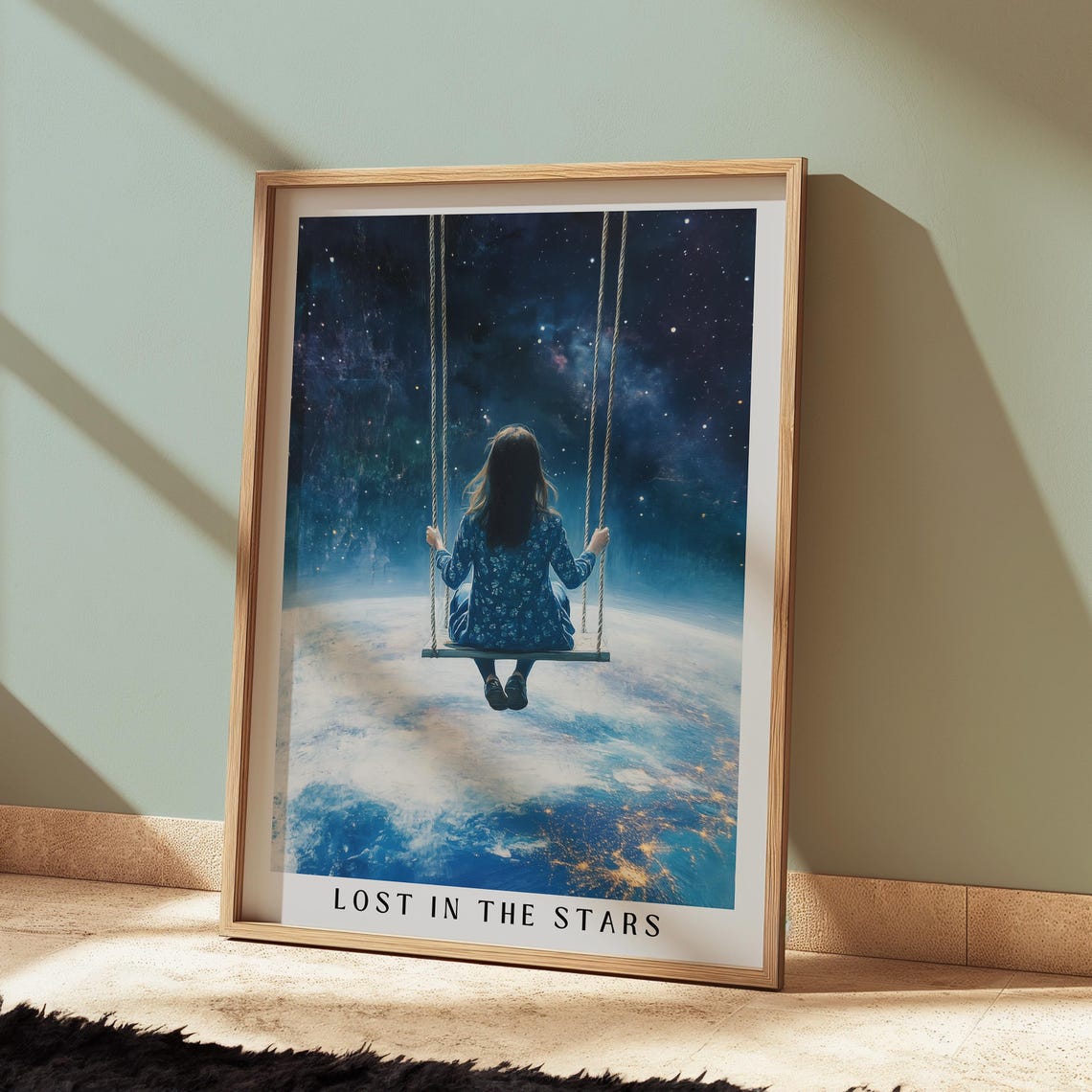 Dreamy Surreal Space Poster, Retro Cosmos Art Print - Image 4