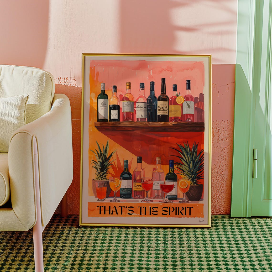 Bar Vintage Modern Travel Poster - Image 4