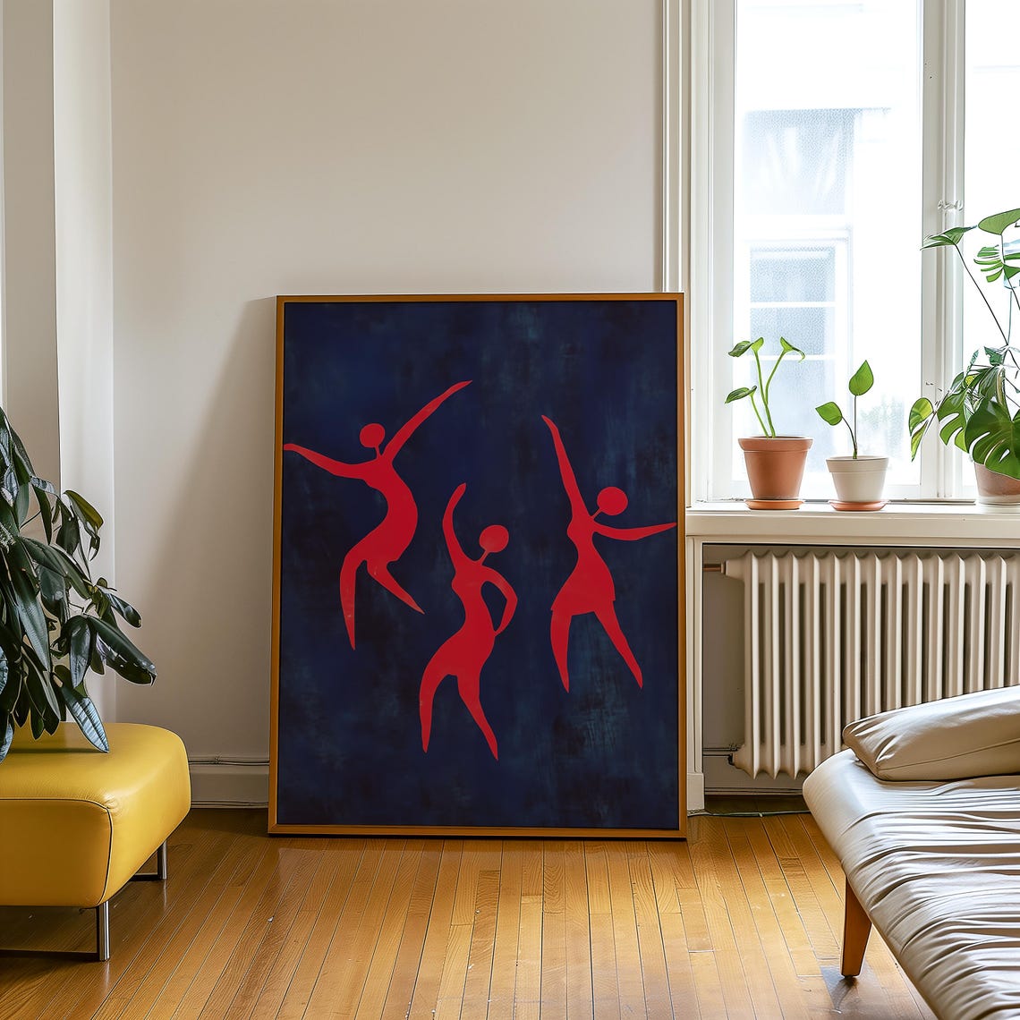 Abstract Dancer Silhouette, Eclectic Feminine Wall Art - Image 3