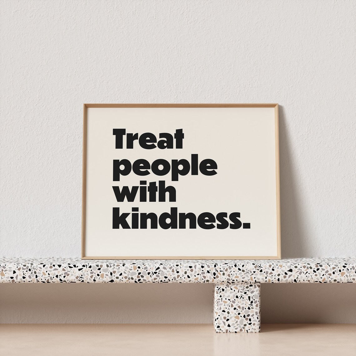 Treat People With Kindness Retro Poster, Minimal Type - Image 3