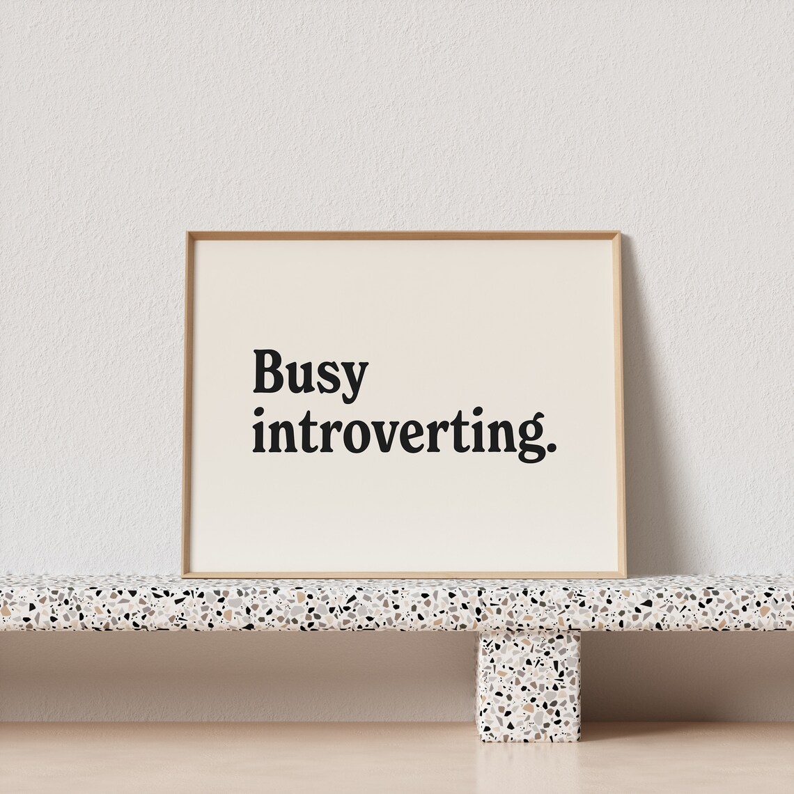 Busy Introverting Retro Typography Art Print - Image 3