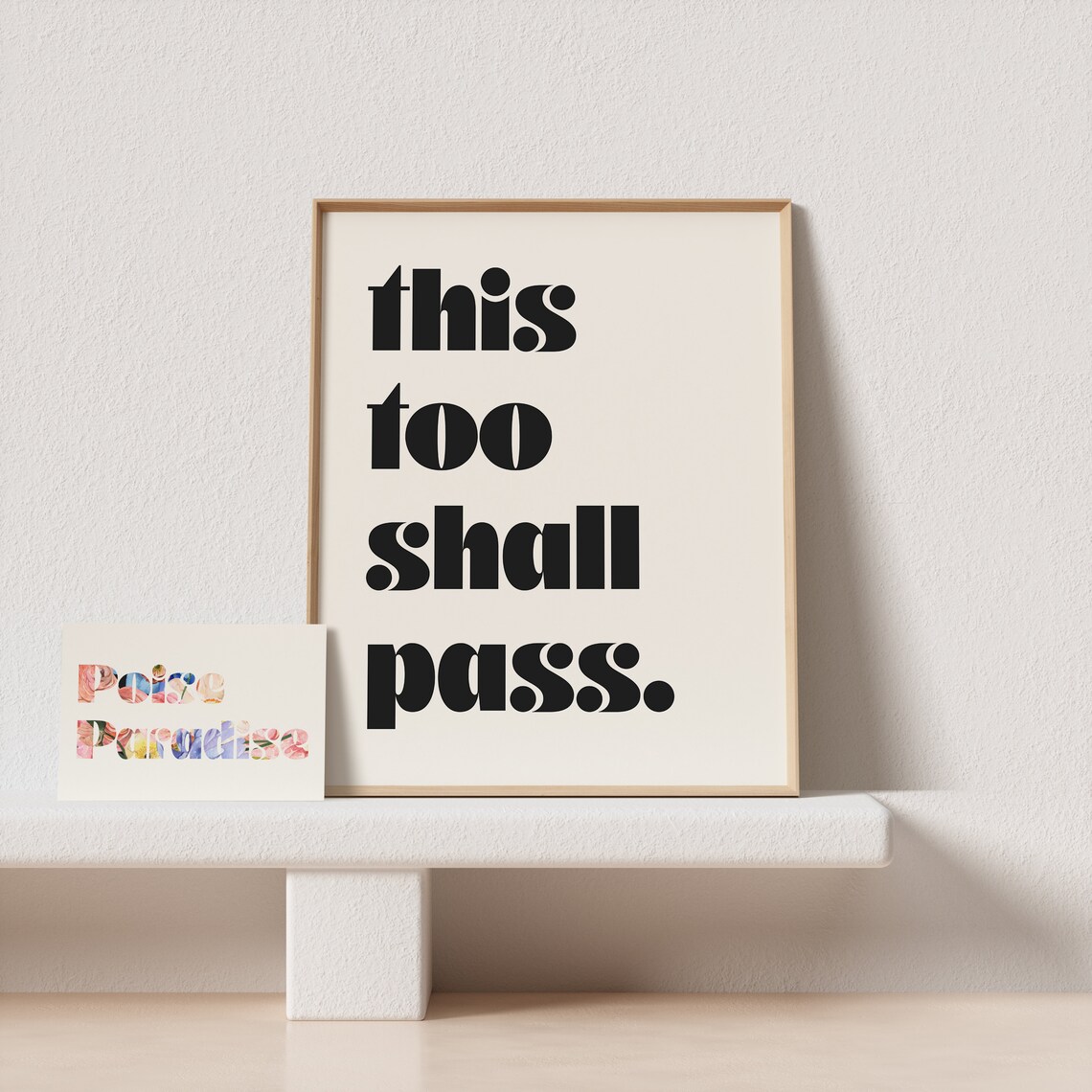 This Too Shall Pass Retro Mid-Century Poster - Image 4