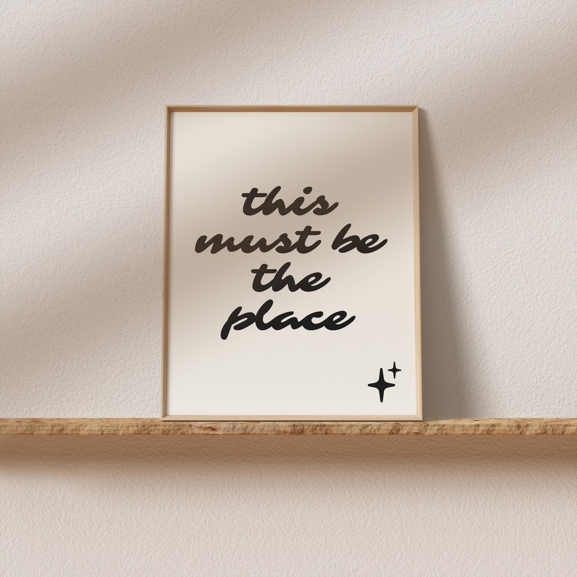 This Must Be the Place Lowercase Script Sparkle Home Poster Art - Image 3
