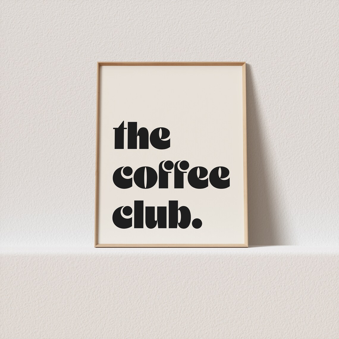 The Coffee Club Retro 70s Typography Art Print