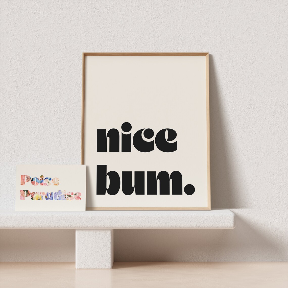 Nice Bum Mid-Century Typography Art Print - Image 4