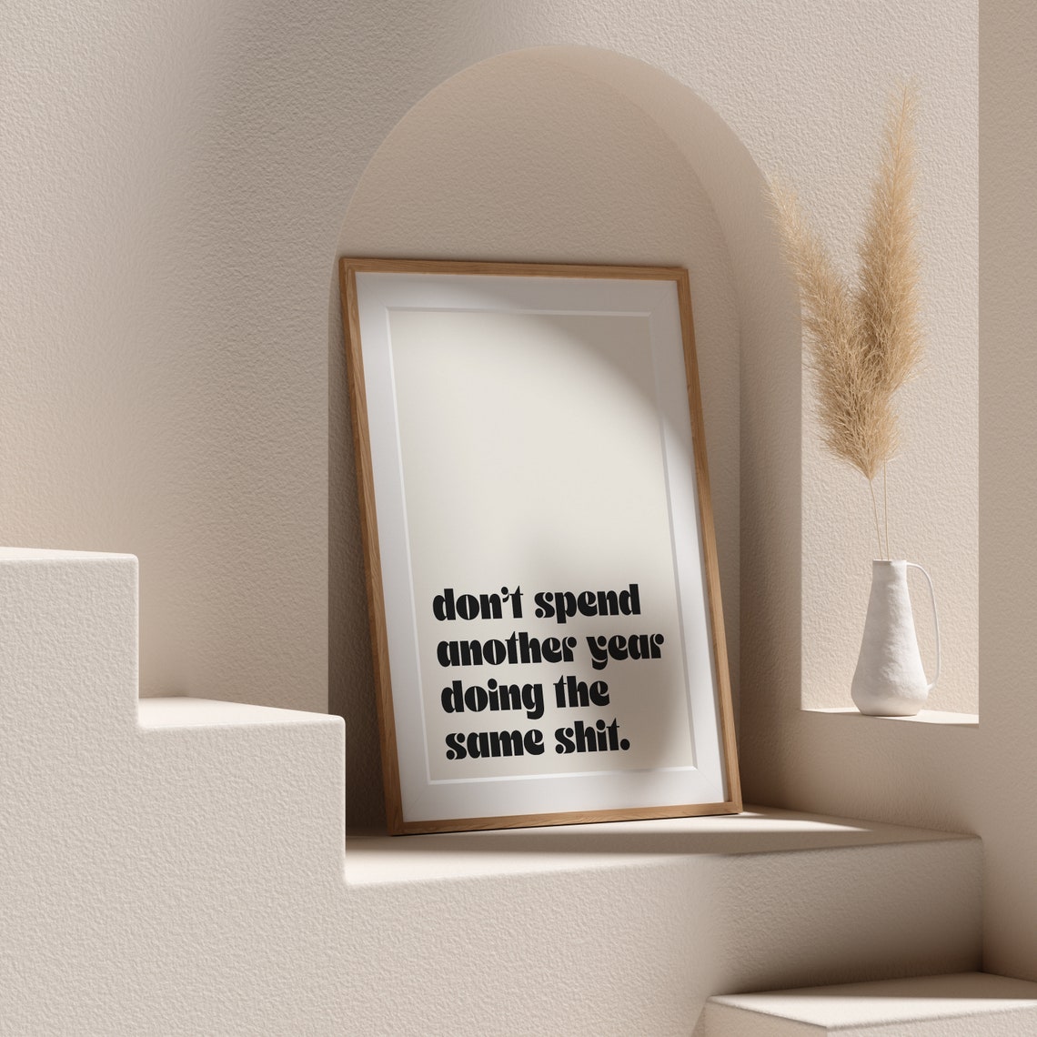 Do Not Spend Another Year Doing The Same Retro Quote Art Poster - Image 4