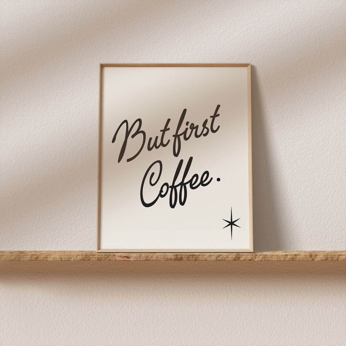 But First Coffee Mid-Century Typography Art Print - Image 2