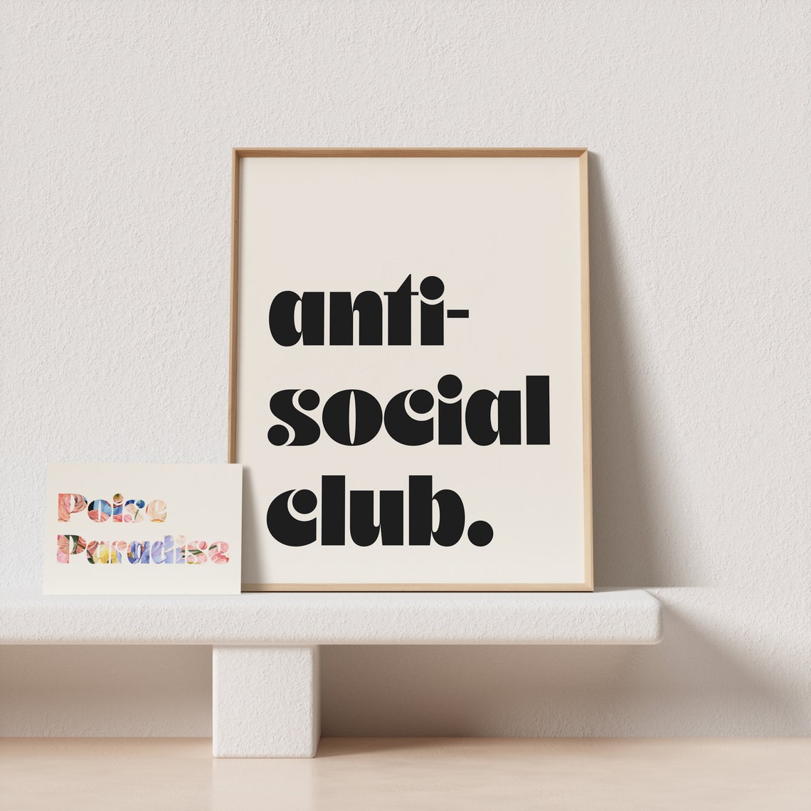 Anti Social Club Retro Bold Quote Poster For Introvert Bedroom Walls - Image 4