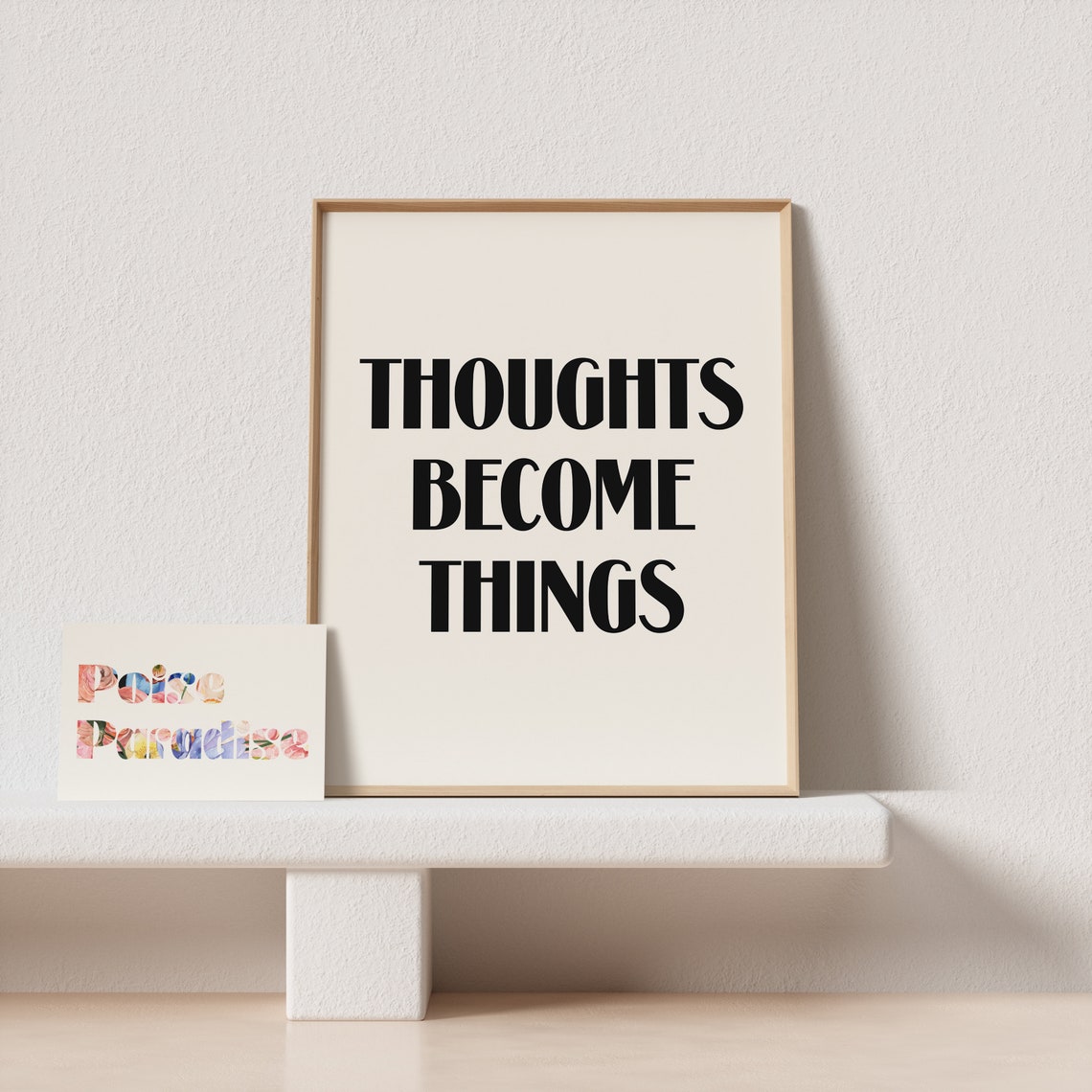 Thoughts Become Things Tall Condensed Serif Affirmation Poster - Image 4