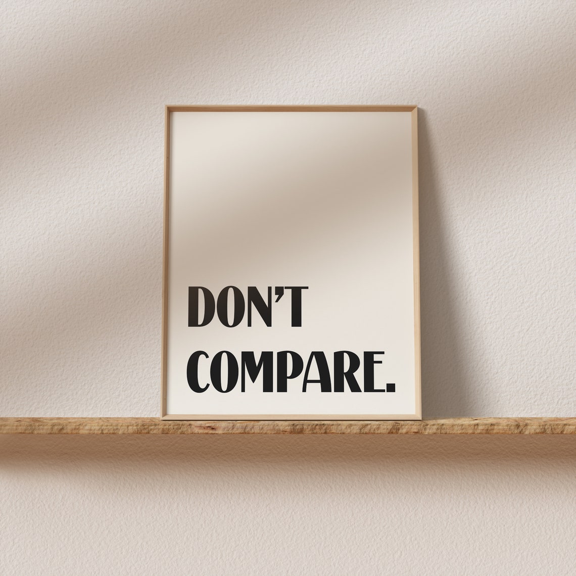 Dont Compare Bold Deco Typography Self Acceptance Statement Poster - Image 2