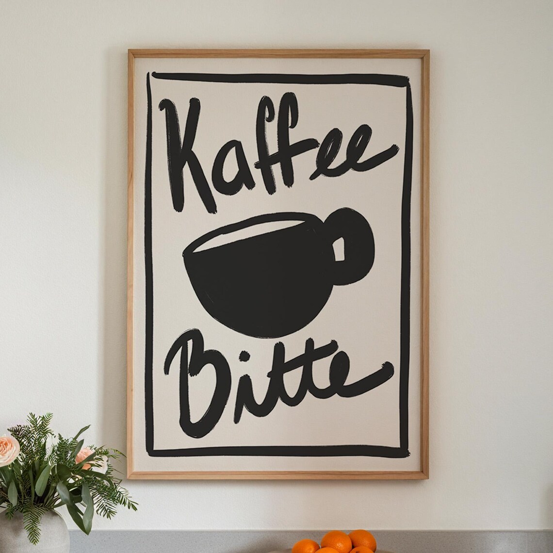 Kaffee Bitte Mid-Century Modern Art Print
