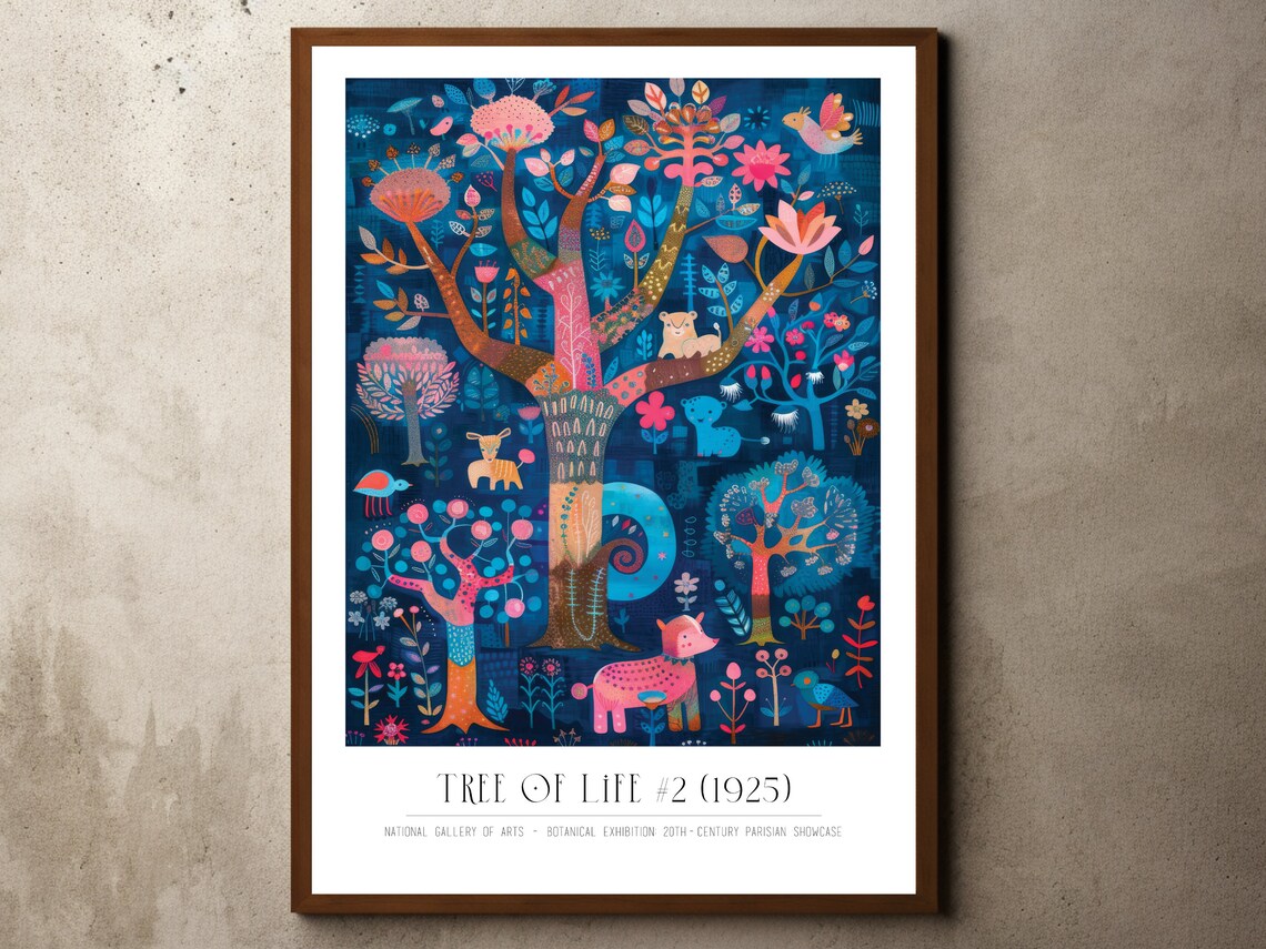 Henri Rousseau Print Tree Of Life Tropical Decor Botanical Jungle Exotic Pattern Vintage Wall Art