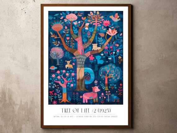 Henri Rousseau Print Tree Of Life Tropical Decor Botanical Jungle Exotic Pattern Vintage Wall Art