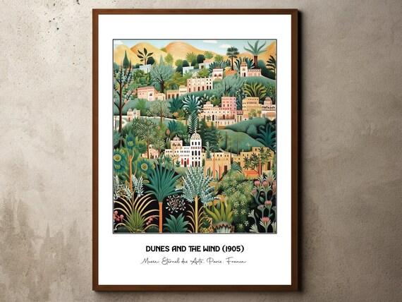 Henri Rousseau Print Poster Tropical Decor Botanical Jungle Exhibition Art Vintage Wall