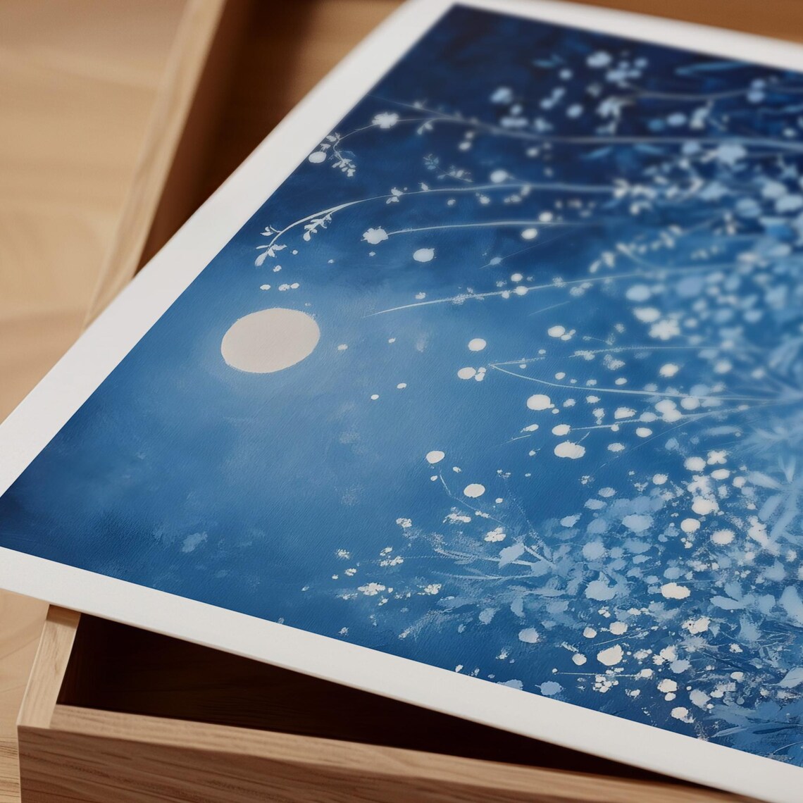 William Morris Moonlit Floral, Victorian Botanical Art Print - Image 2