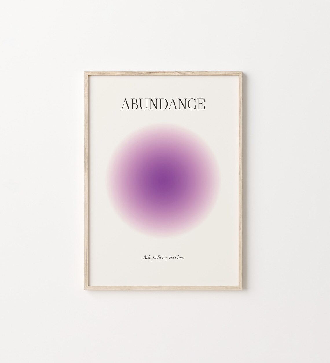 Abundance Aura Poster, Positive Affirmation Wall Art