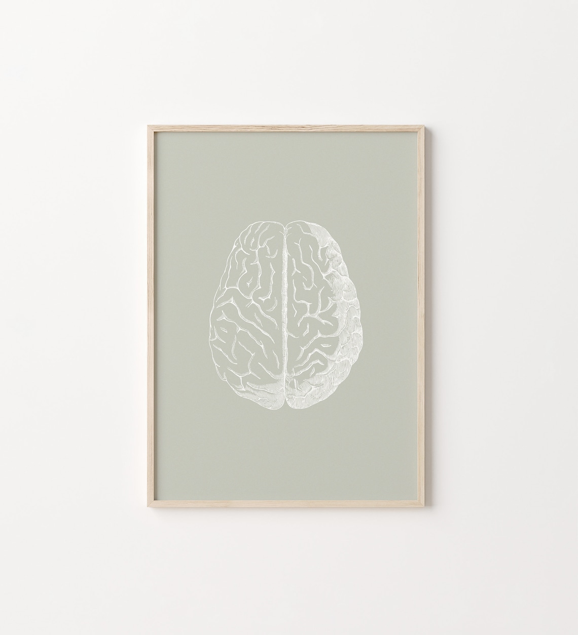 Brain Anatomy Art Poster, Therapy Office Decor