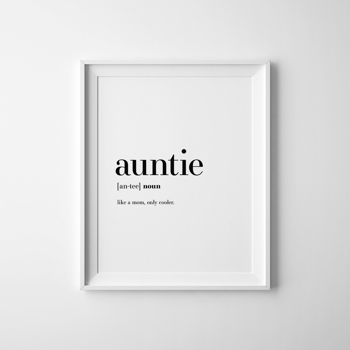Auntie Definition Gift Poster for Auntie Ever
