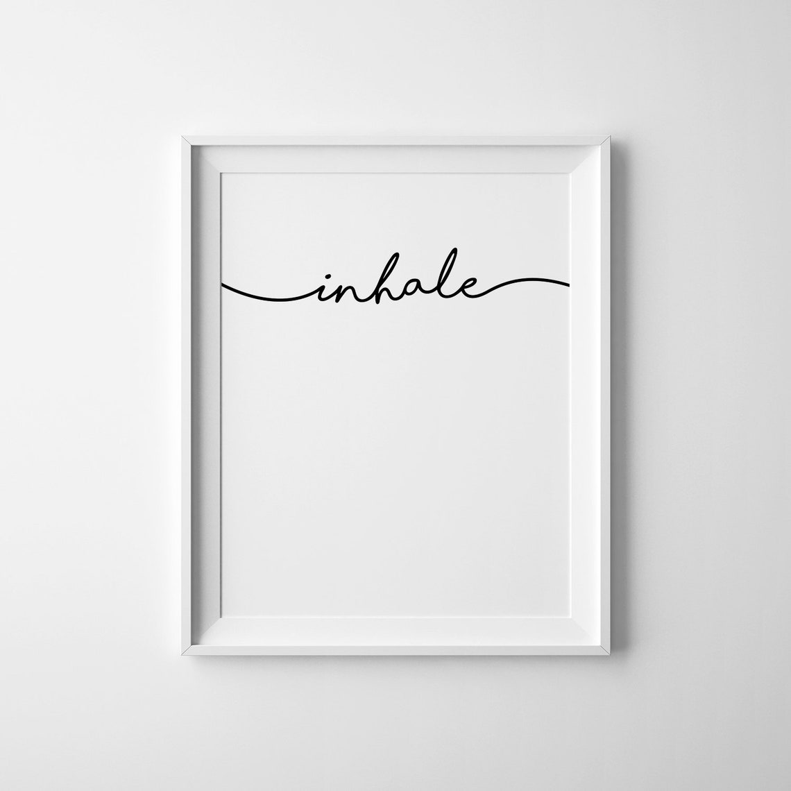 Inhale Exhale Two Piece Yoga Meditation Bedroom Wall Decor Poster - Image 2