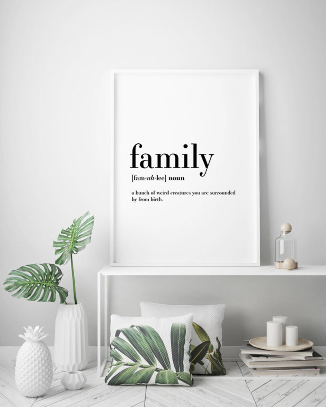 Family Definition Quote Art Print, Funny Wall Decor - Image 2