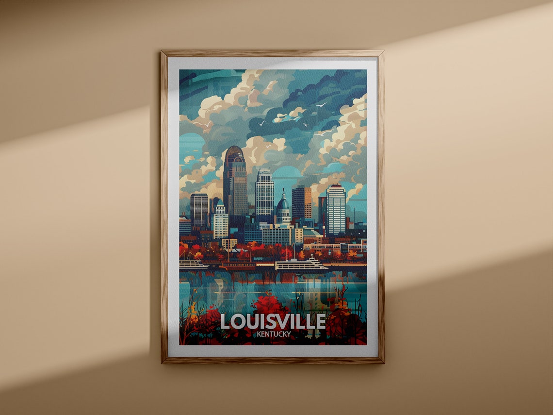 Louisville Print Louisville Travel Poster Kentucky Wall Art Print United States Travel Home Decor Usa City Poster - Image 3