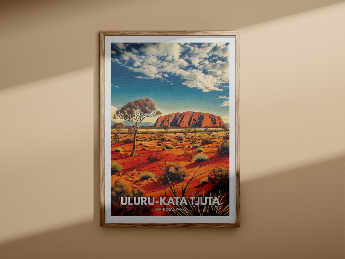Uluru Kata Tjuta National Park Desert Red Rock Travel Poster - Image 3