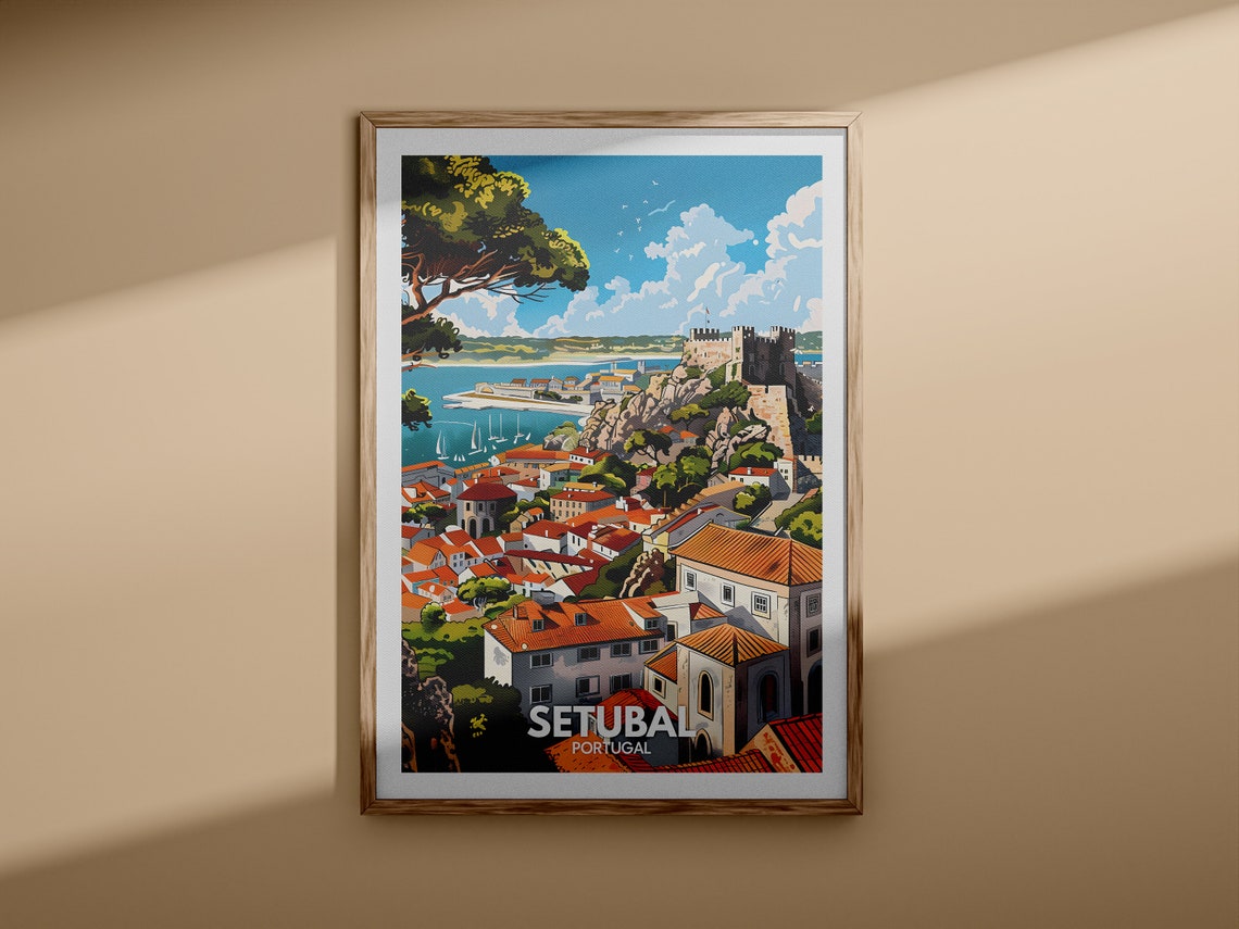 Setubal Print Setubal Travel Poster Portugal Wall Art Print Portugal Home Decor Travel Wall Art Decor Unique City Poster - Image 3