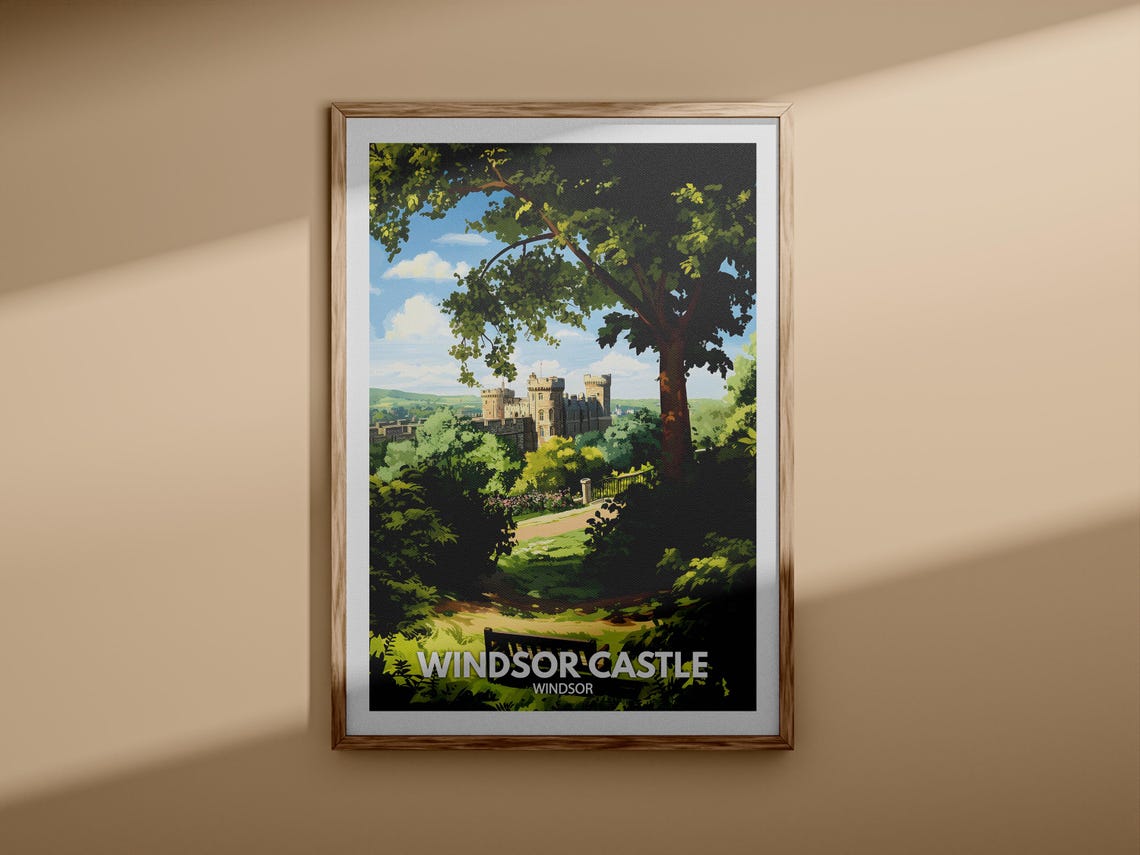 Windsor Castle England Royal Castle Gardens Heritage Travel Poster - Image 3