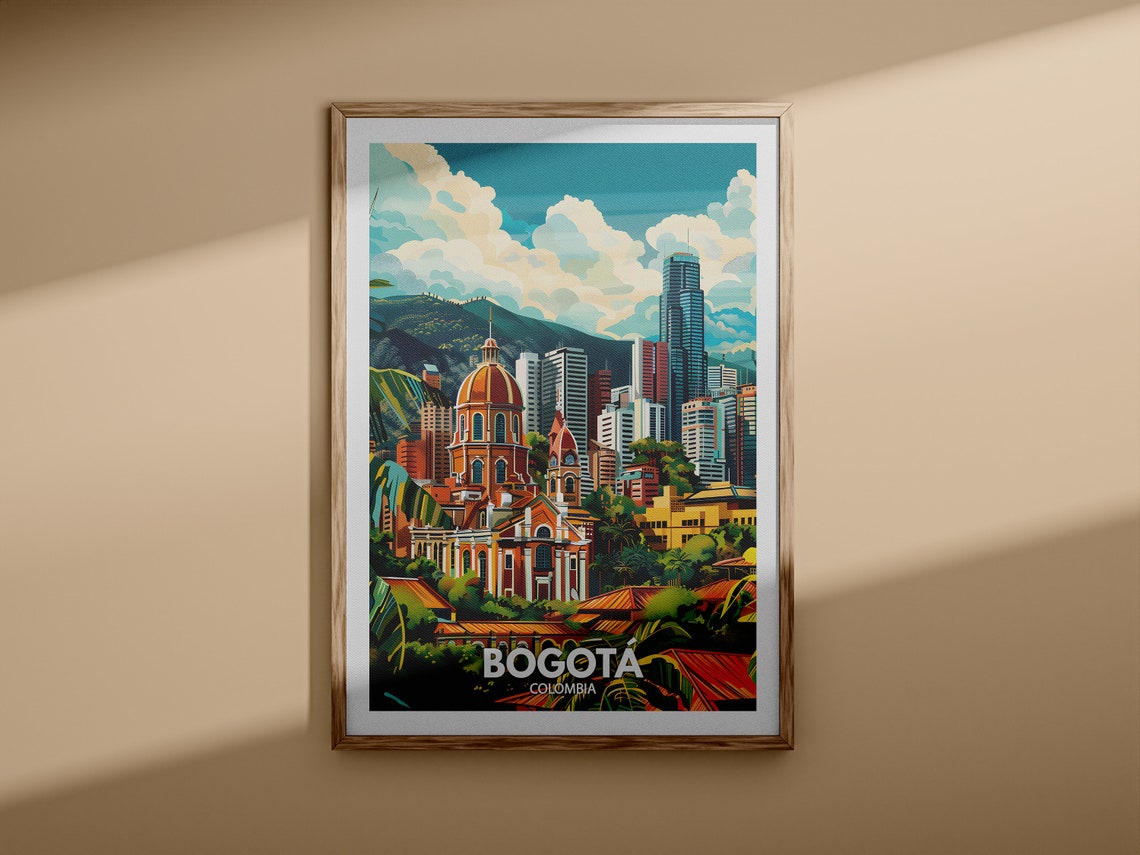 Bogota Print Bogota Travel Poster Colombia Wall Art Print Colombia Home Decor Travel Wall Art Decor Unique City Poster - Image 3
