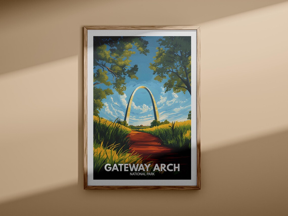 Gateway Arch Print Gateway Arch National Park Poster United States National Parks Art United States Travel Poster Nature Prints - Image 3