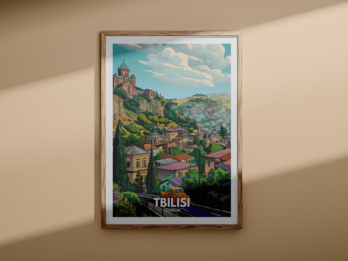 Tbilisi Print Tbilisi Travel Poster Georgia Wall Art Print Georgia Home Decor Travel Wall Art Decor Unique City Poster - Image 3