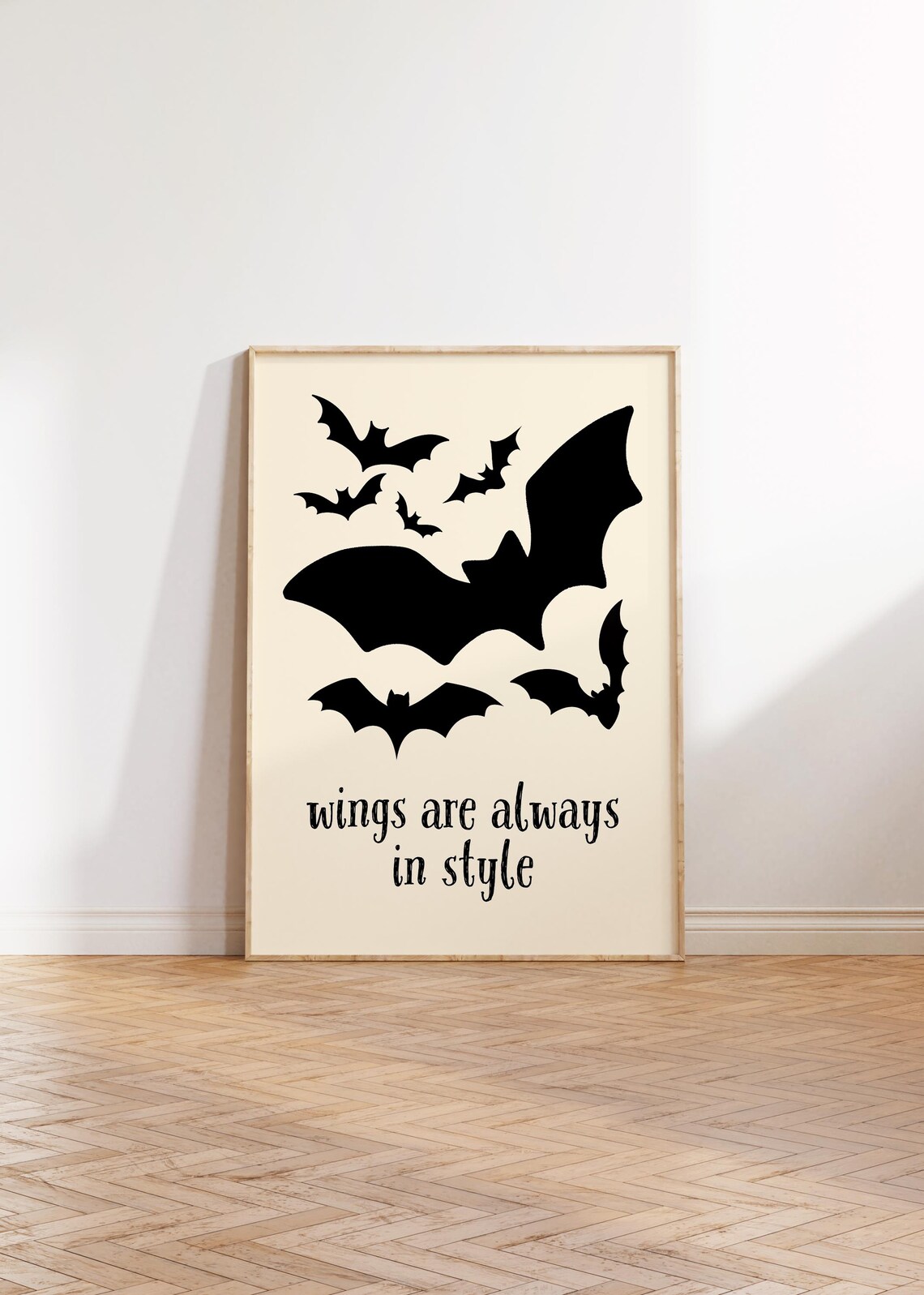 Wings Are Always In Style Bat Silhouette Halloween Wall Poster - Image 4