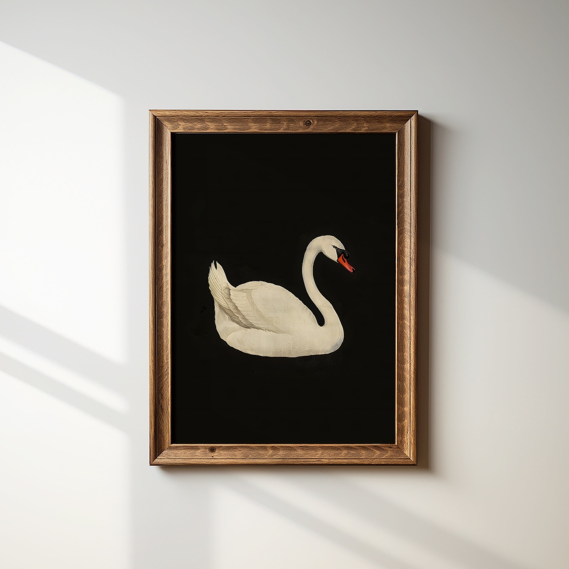 Neutral Swan Painting, Dark Academia Decor Art Print - Image 2
