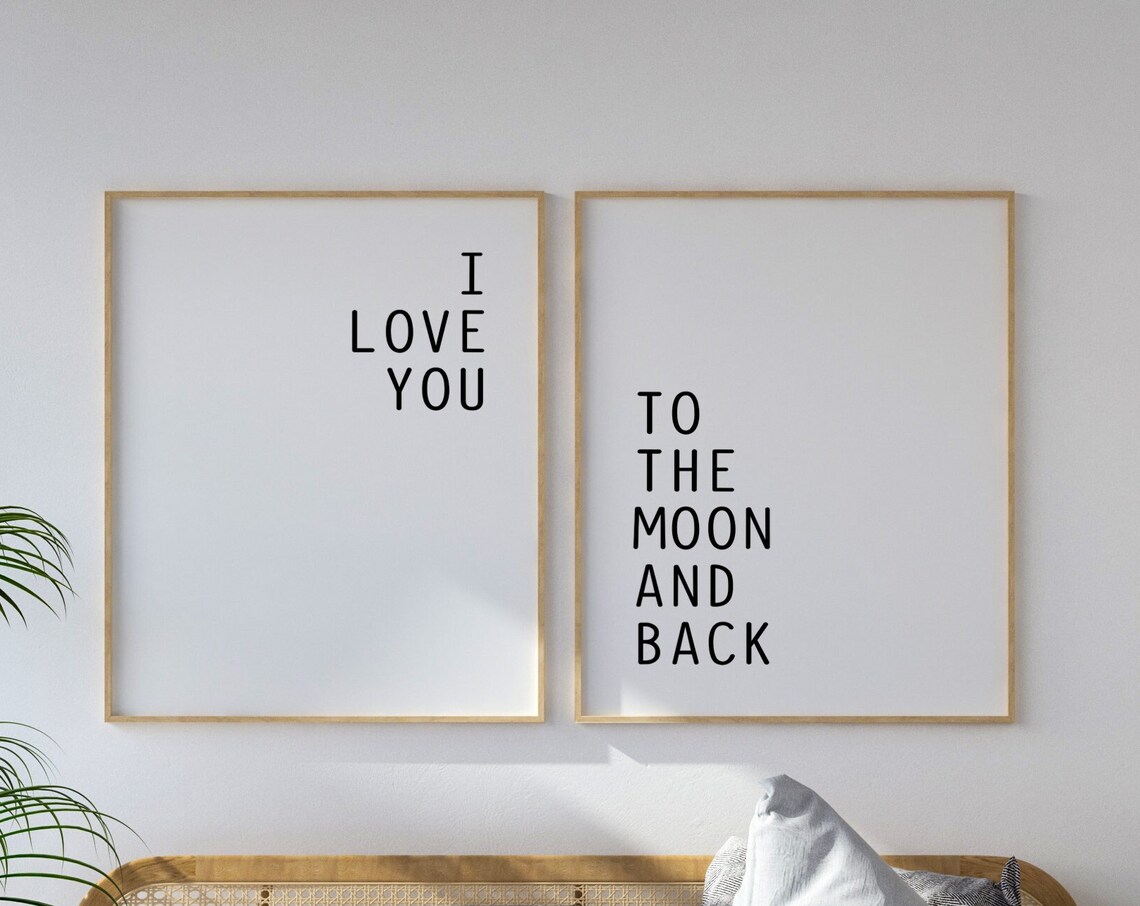I Love You Handwritten Minimalist Romantic Love Quote Wall Art Poster - Image 4