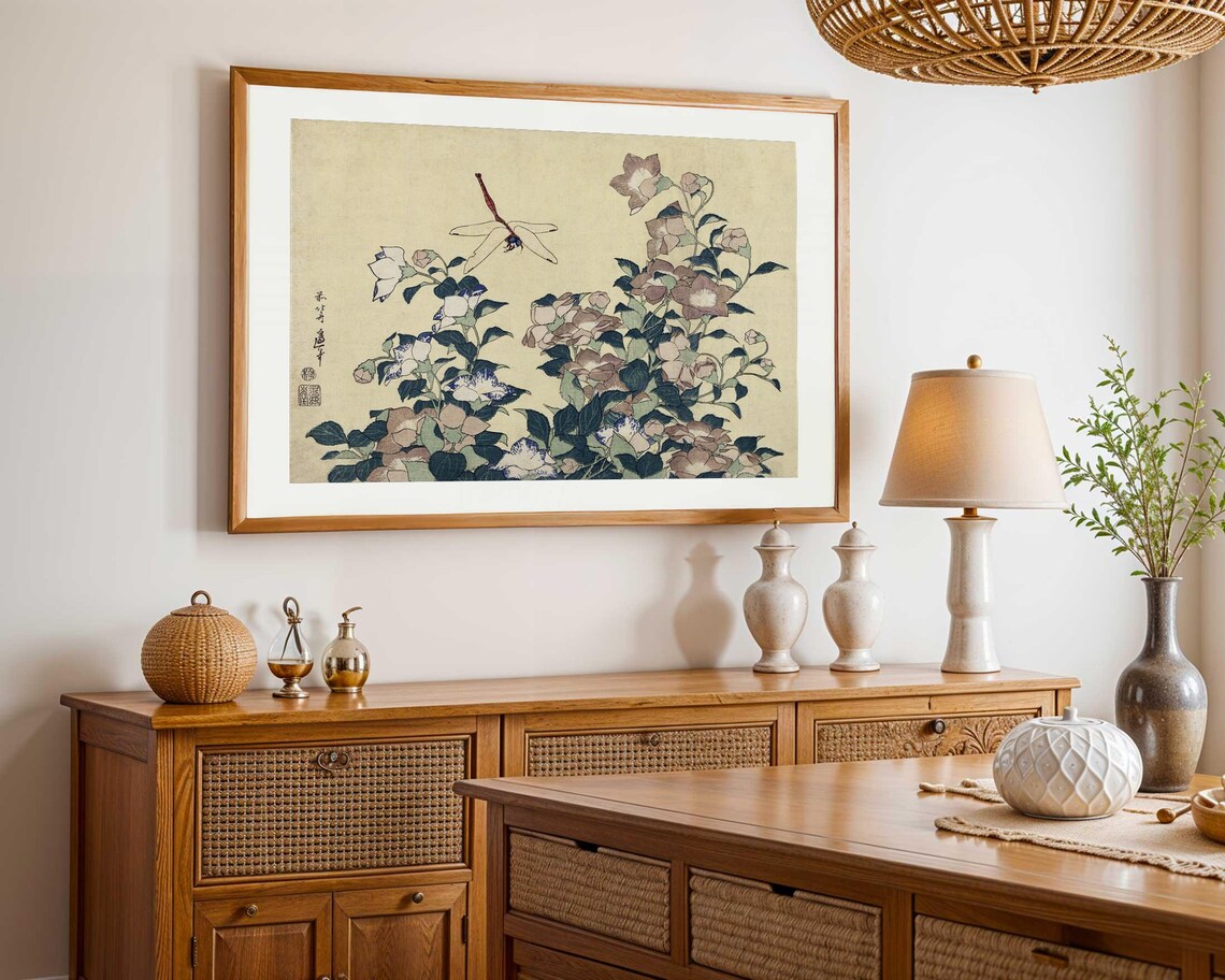 Katsushika Hokusai Dragonfly And Bellflower, Ukiyo-E - Image 3