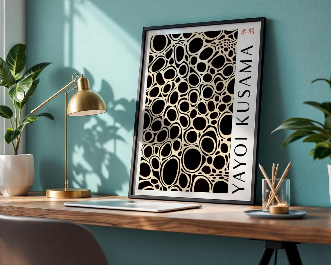 Yayoi Kusama Dotted Pattern Abstract Wall Art Modern Bedroom Poster Luxury Home Decor Abstract Dot Pattern Kusama Inspired Print - Image 4