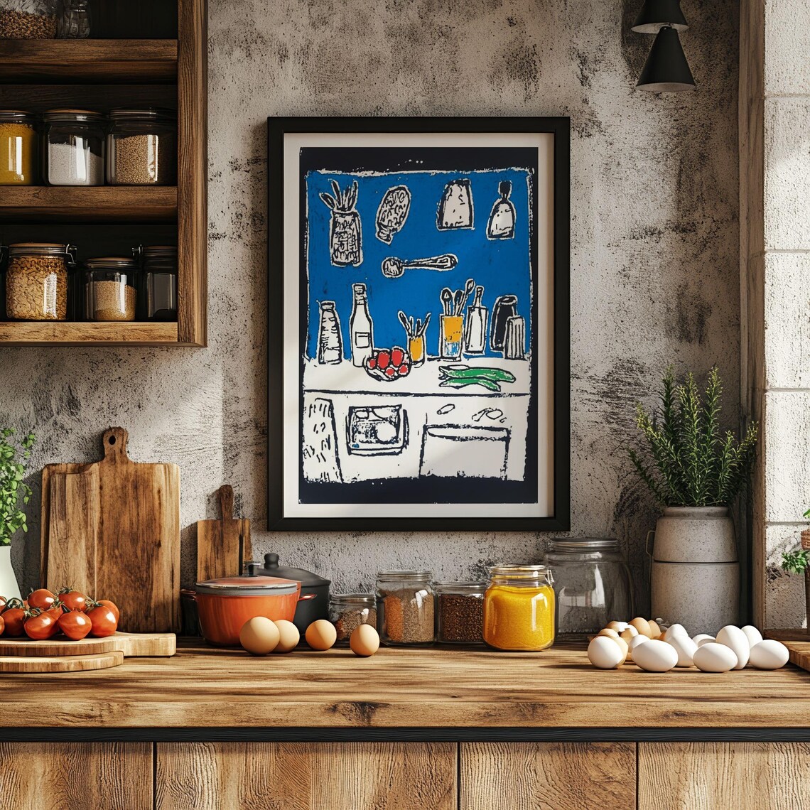Contemporary Kitchen Retro Diner Poster, Bistro Dining - Image 2