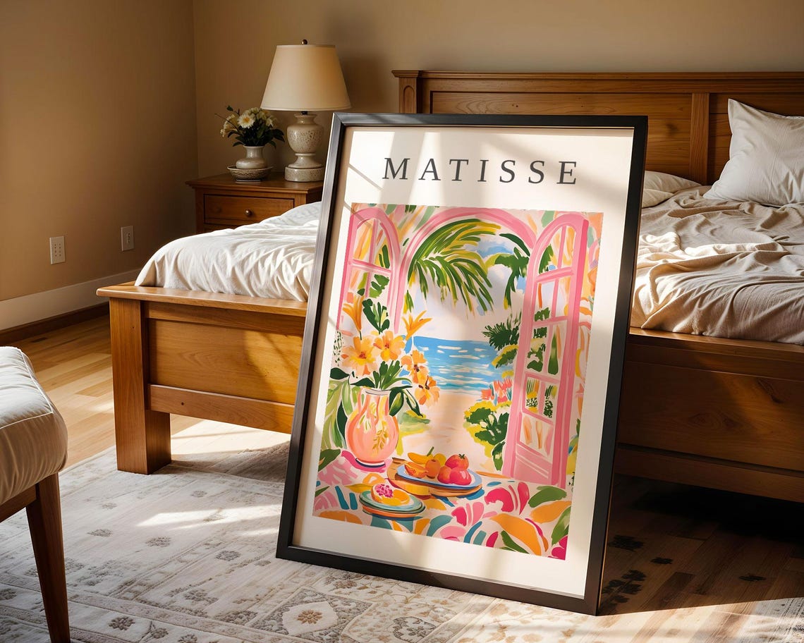 Henri Matisse Joyful Print Abstract Room With Sea View Art Colorful Minimalist Artwork Fauvism Style Wall Art Colorfield Style Art - Image 4
