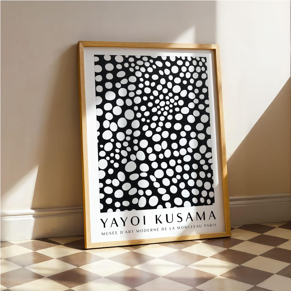 Yayoi Kusama Bold Black and White Polka Dot Museum Art Poster