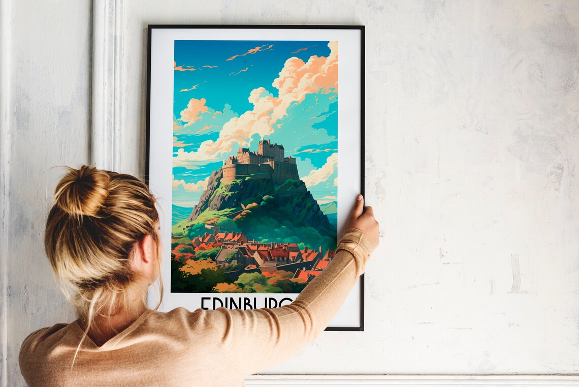 Edinburgh Travel Poster, Scotland Castle Wall Art - Image 2
