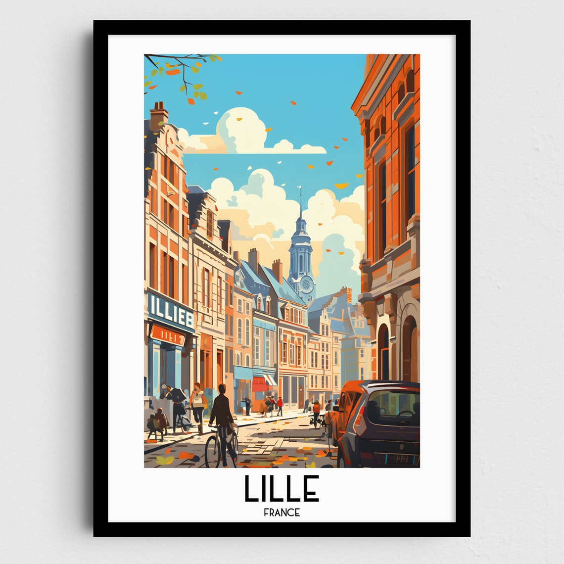 Lille Travel Wall Art France Painting Gifts Europe Home Decor Prints Posters Handmade Art French