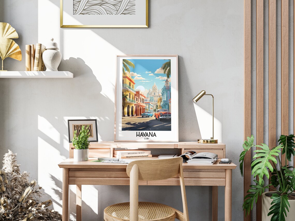 Havana Travel Poster, Cuba Caribbean Wall Art - Image 3