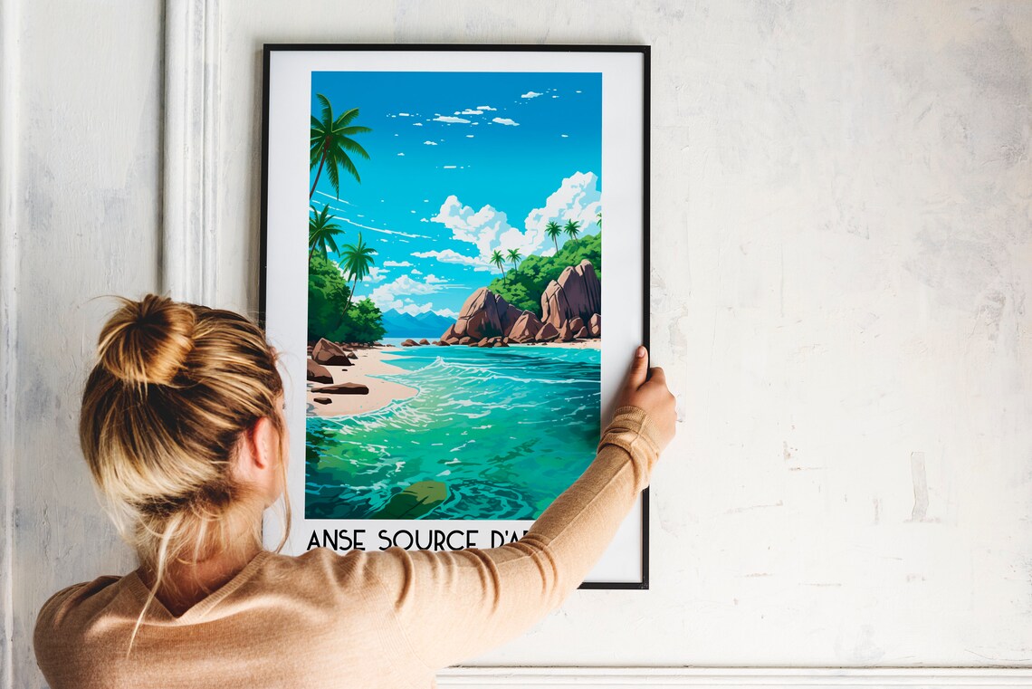 Anse Source D'Argent Travel Poster, Seychelles - Image 2
