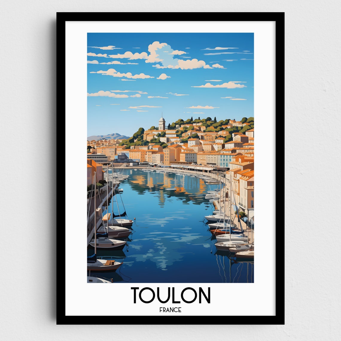 Toulon Travel Wall Art France Painting Gifts Europe Home Decor Prints Posters Handmade Art French