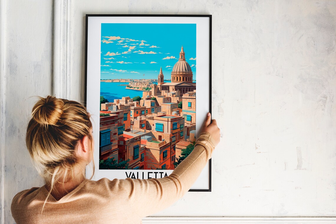 Valletta Travel Poster, Malta Europe Home Decor - Image 2