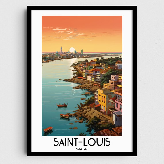 Saint Louis Travel Wall Art Senegal Painting Gifts Africa Home Decor Prints Posters Handmade Art