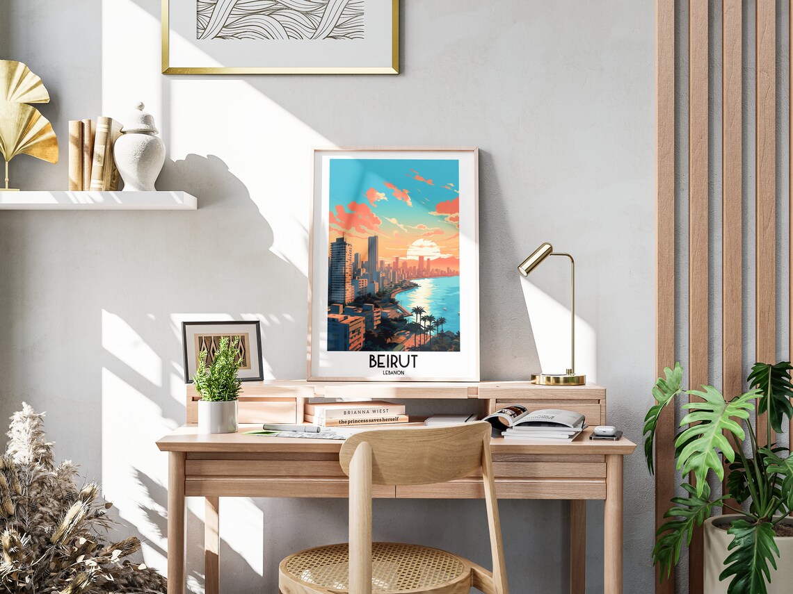 Beirut Travel Poster, Lebanon Asia Home Decor - Image 3